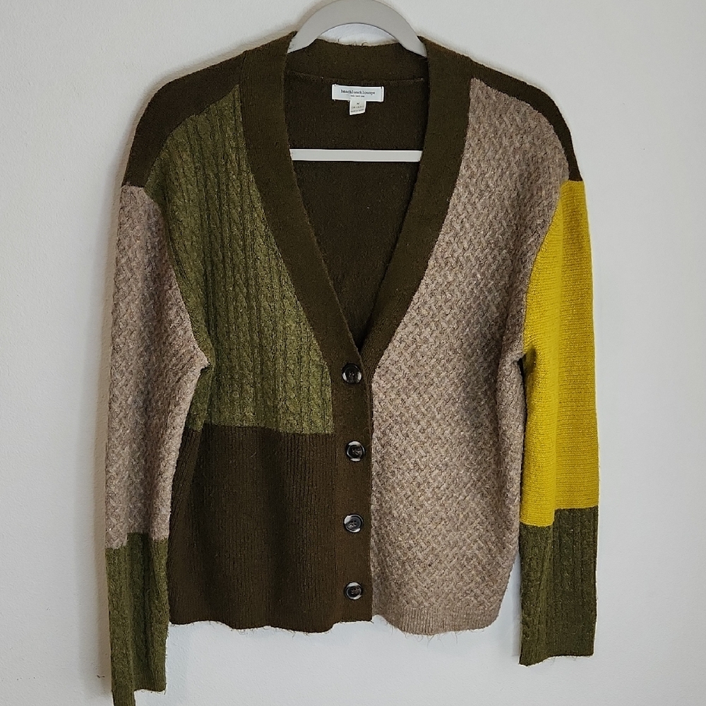 Beachlunchlounge Earthy Tones Patchwork Cardigan - image 1